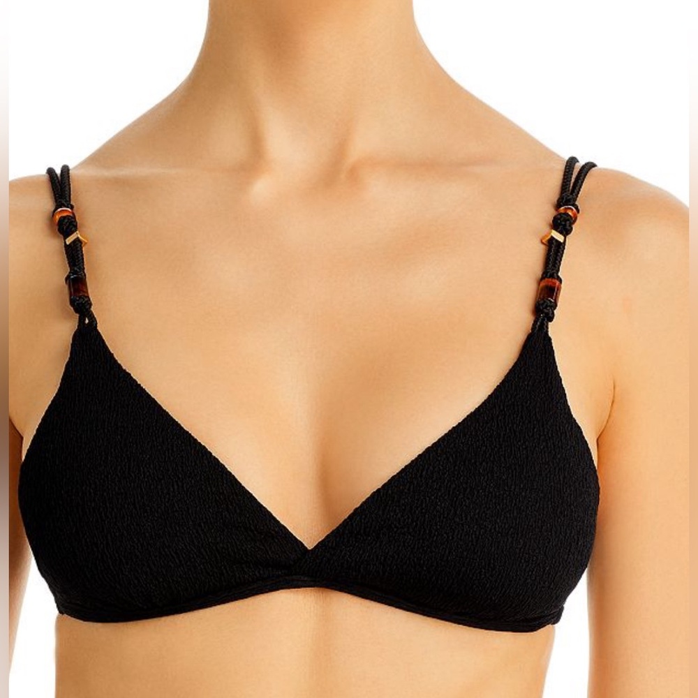 Vix Firenze Kira Flora Bikini Top - Black NWT size-L